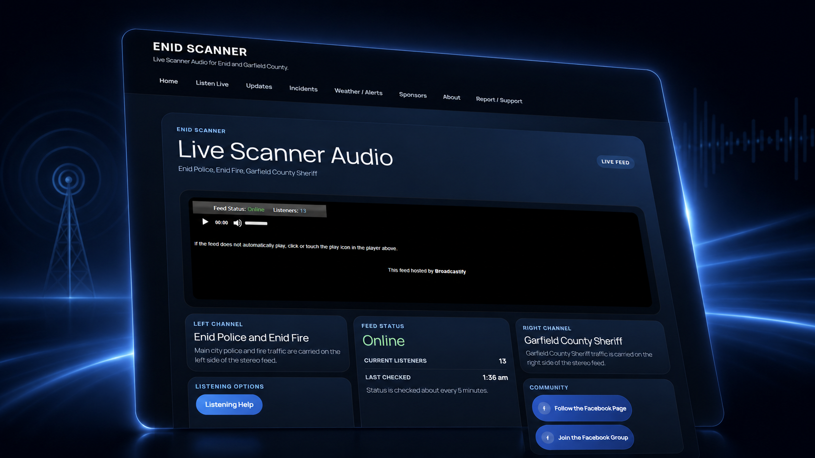 EnidScanner.com Website Gets Brand New Facelift and Dark Theme